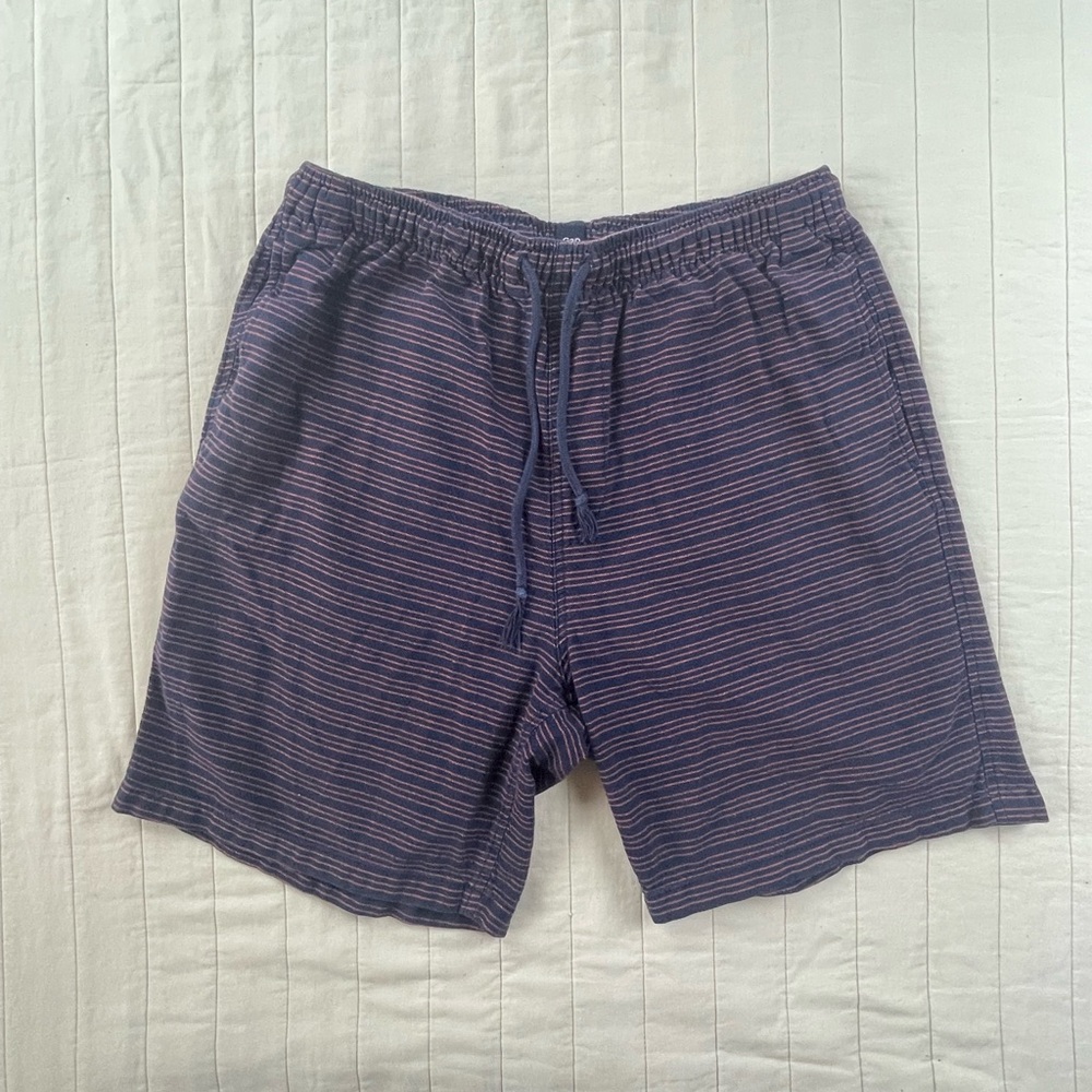 GAP Navy Striped Men’s Drawstring Shorts Large
